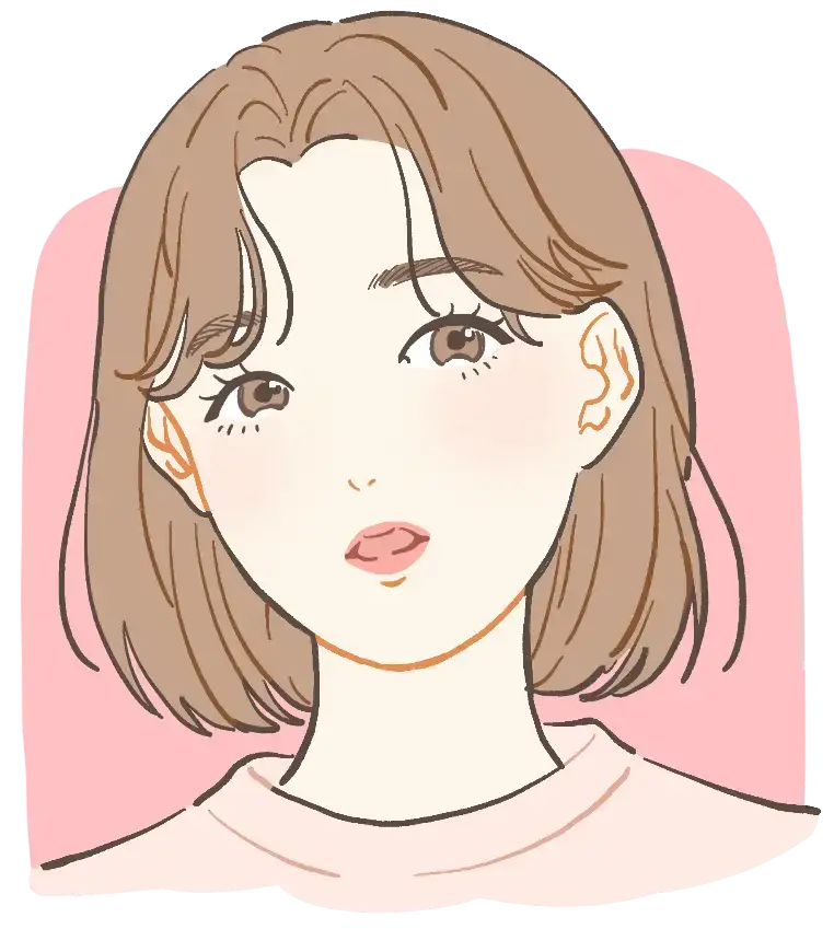 ショートヘアの女性のイラスト