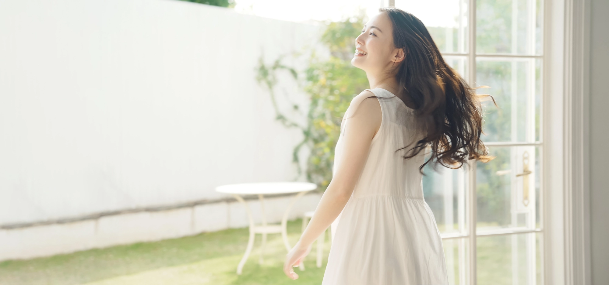 ロングヘアの女性